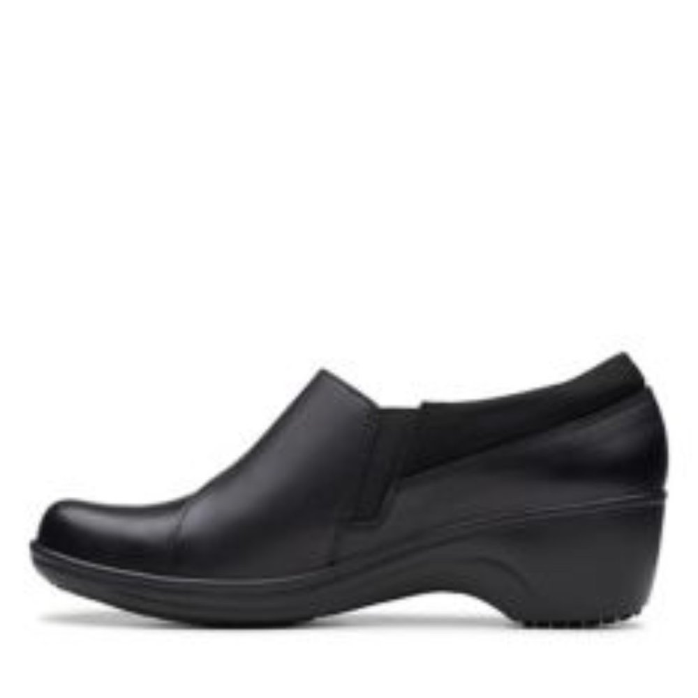 Clarks Grasp High Black Leather Shoes